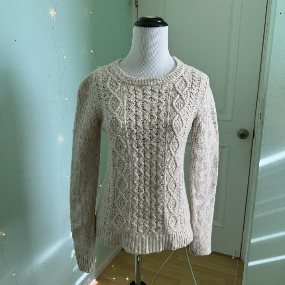 Vintage J Crew Cable Knit Sweater
